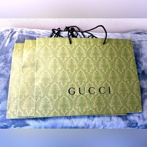 (4) Gucci Green Shopping Bag - Size Large